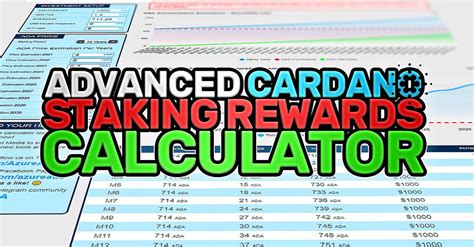 staking rewards calculator|cardano mining calculator.